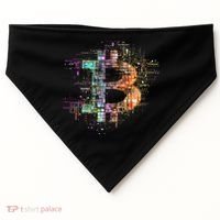 Bitcoin Logo Crypto Trader Investor Cryptocurrency Btc USA-Made Doggie Bandana thumb 0