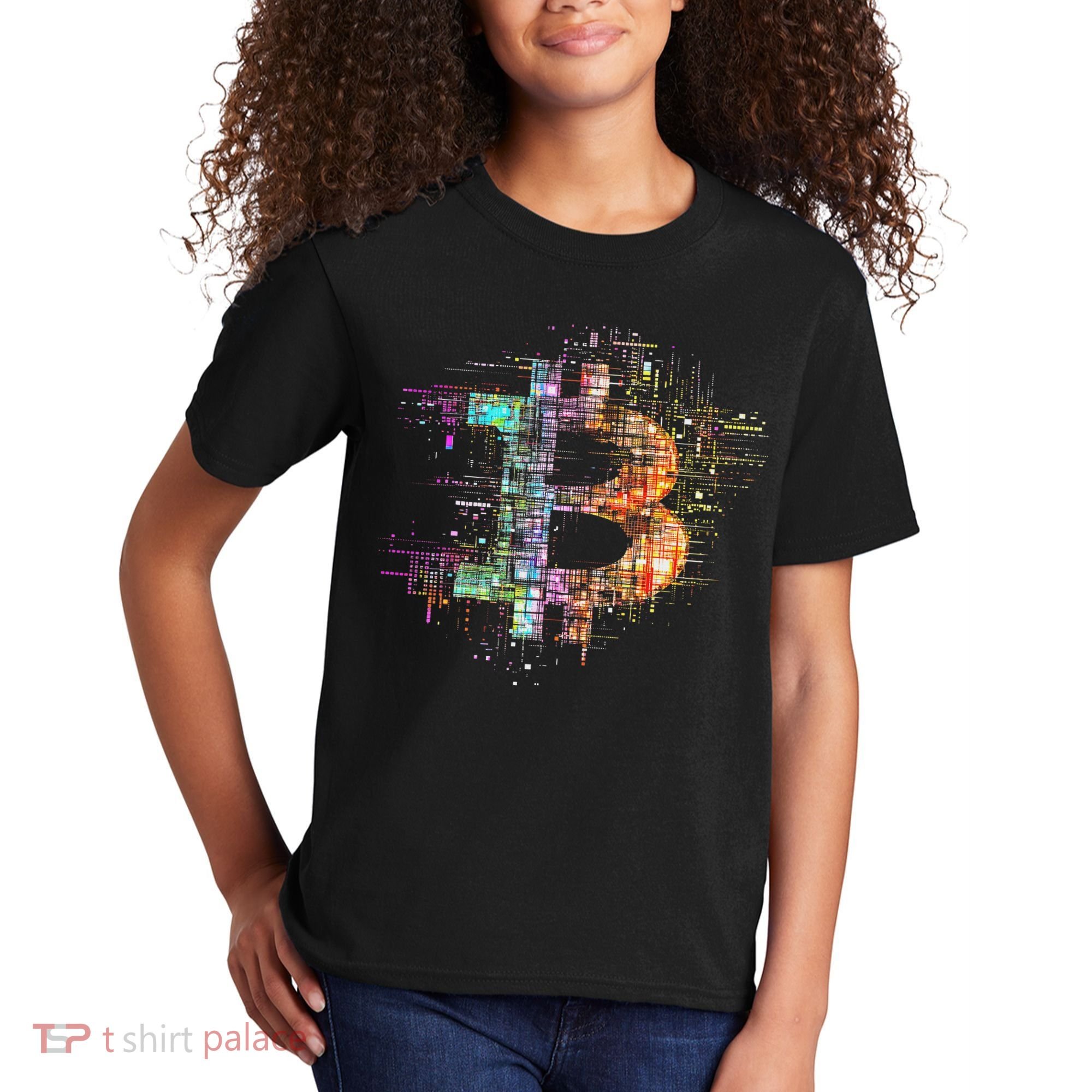 Bitcoin Logo Crypto Trader Investor Cryptocurrency Btc Kids T-Shirt
