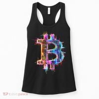 Bitcoin Logo Crypto Trader Investor Cryptocurrency BTC Women's Tank Top thumb 0