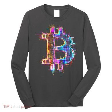 Bitcoin Logo Crypto Trader Investor Cryptocurrency BTC Long Sleeve Shirt