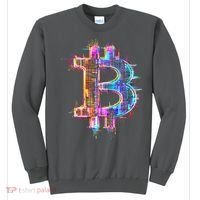 Bitcoin Logo Crypto Trader Investor Cryptocurrency BTC Sweatshirt thumb 0