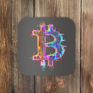 Bitcoin Logo Crypto Trader Investor Cryptocurrency BTC Coaster