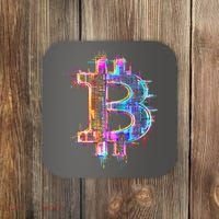 Bitcoin Logo Crypto Trader Investor Cryptocurrency BTC Coaster thumb 0