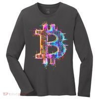 Bitcoin Logo Crypto Trader Investor Cryptocurrency BTC Women's Long Sleeve Shirt thumb 0