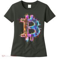 Bitcoin Logo Crypto Trader Investor Cryptocurrency BTC Women's T-Shirt thumb 0