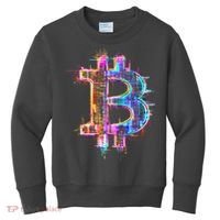 Bitcoin Logo Crypto Trader Investor Cryptocurrency BTC Kids Sweatshirt thumb 0