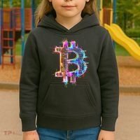 Bitcoin Logo Crypto Trader Investor Cryptocurrency BTC Kids Hoodie thumb 3