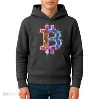 Bitcoin Logo Crypto Trader Investor Cryptocurrency BTC Kids Hoodie thumb 4