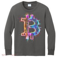 Bitcoin Logo Crypto Trader Investor Cryptocurrency BTC Kids Long Sleeve Shirt thumb 0