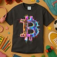 Bitcoin Logo Crypto Trader Investor Cryptocurrency BTC Kids T-Shirt thumb 3