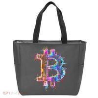 Bitcoin Logo Crypto Trader Investor Cryptocurrency BTC Tote Bag thumb 0