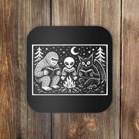 Book Lover Cryptid Club Reader Gift Coaster thumb 0