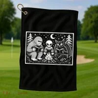 Book Lover Cryptid Club Reader Gift Golf Towel thumb 1