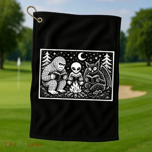 Book Lover Cryptid Club Reader Gift Golf Towel