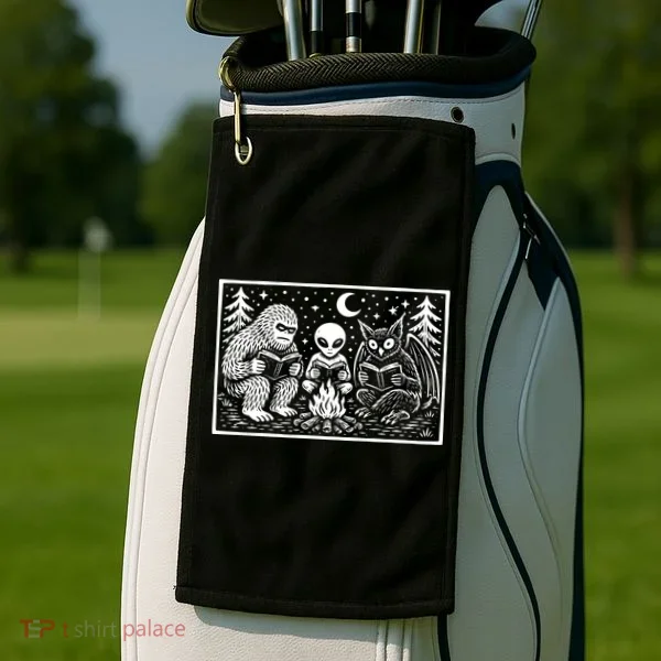 Book Lover Cryptid Club Reader Gift Golf Towel