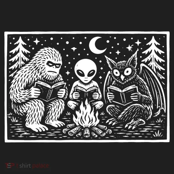Book Lover Cryptid Club Reader Gift Golf Towel