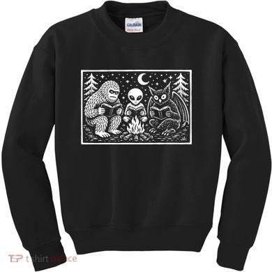 Book Lover Cryptid Club Reader Gift Kids Sweatshirt