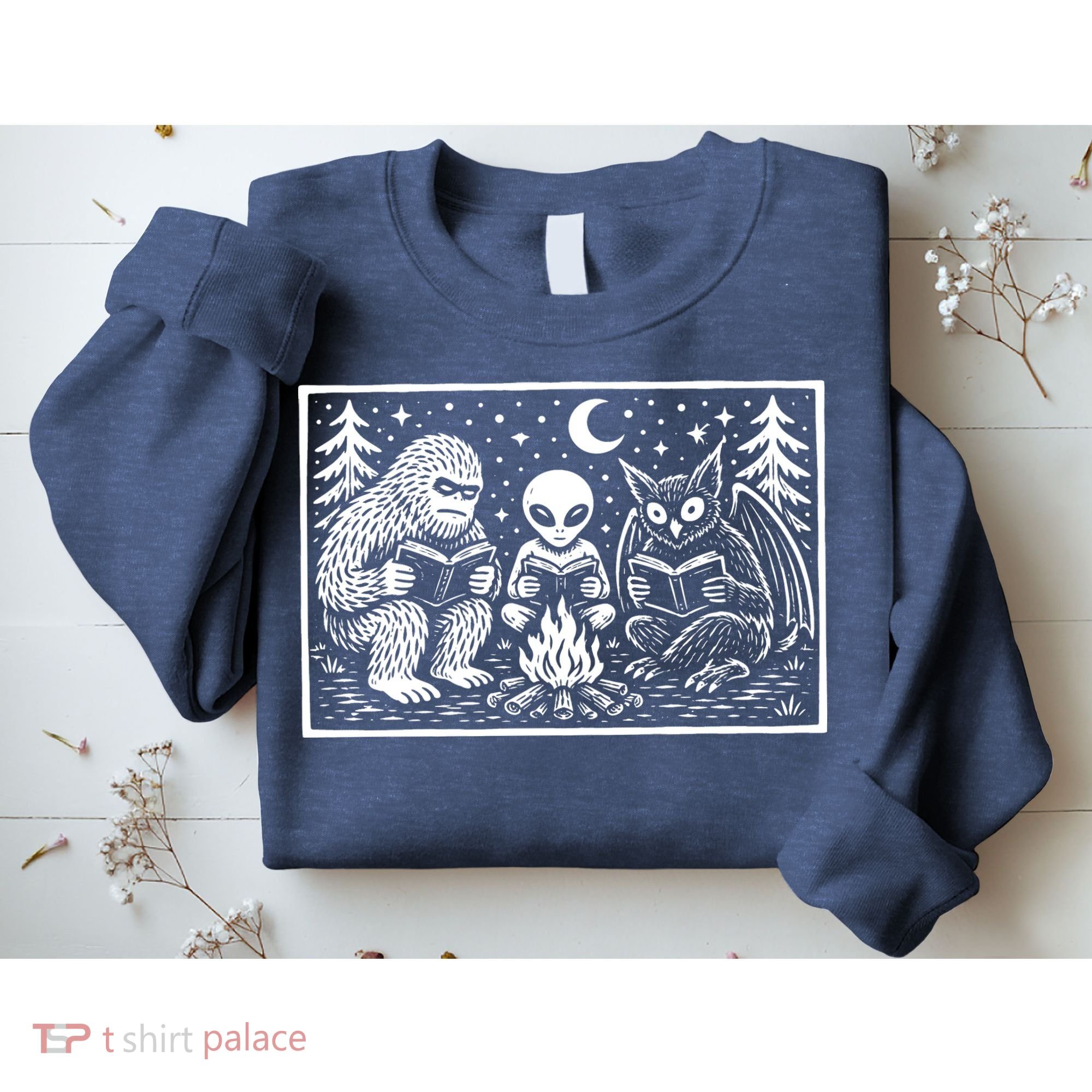 Book Lover Cryptid Club Reader Gift Sweatshirt