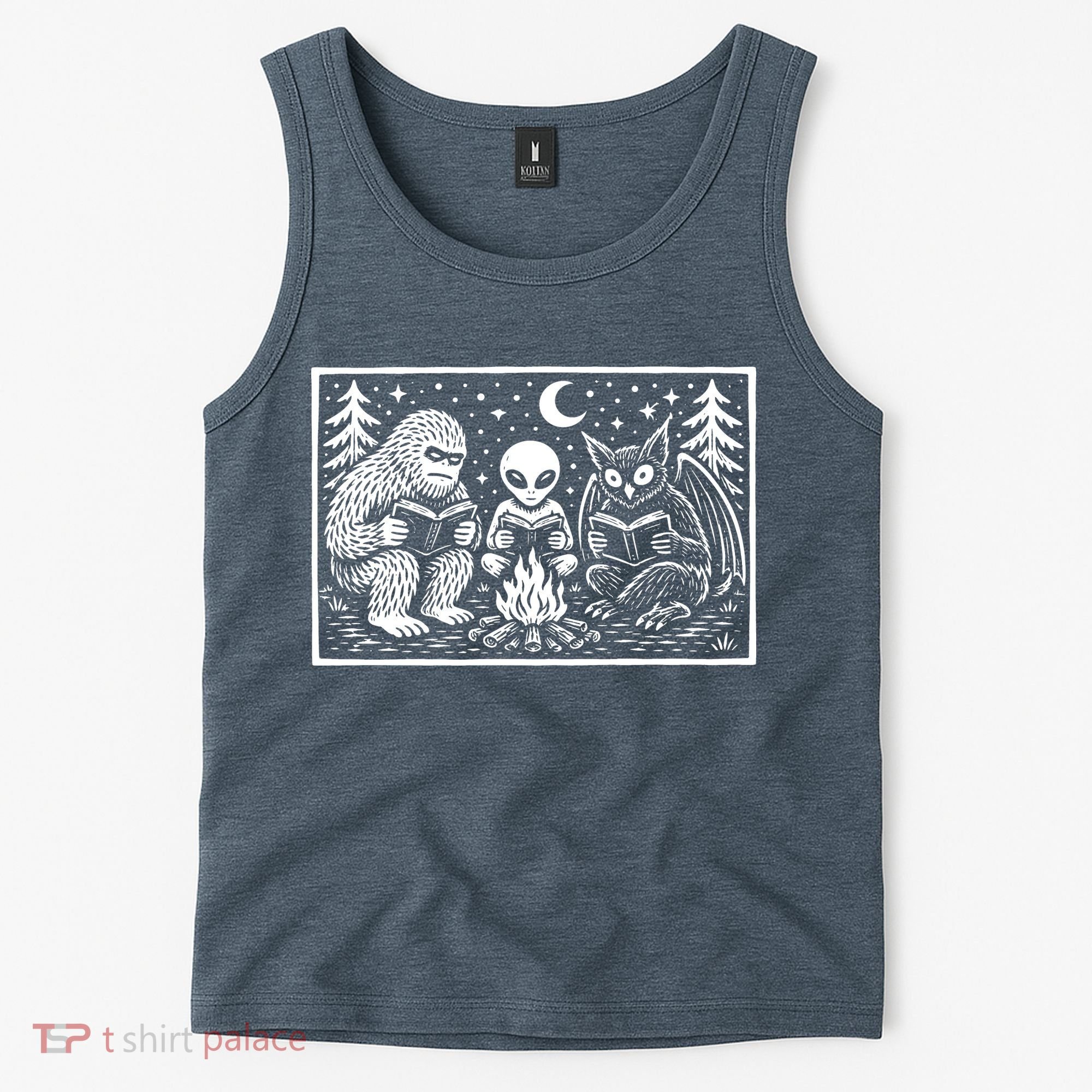 Book Lover Cryptid Club Reader Gift Tank Top
