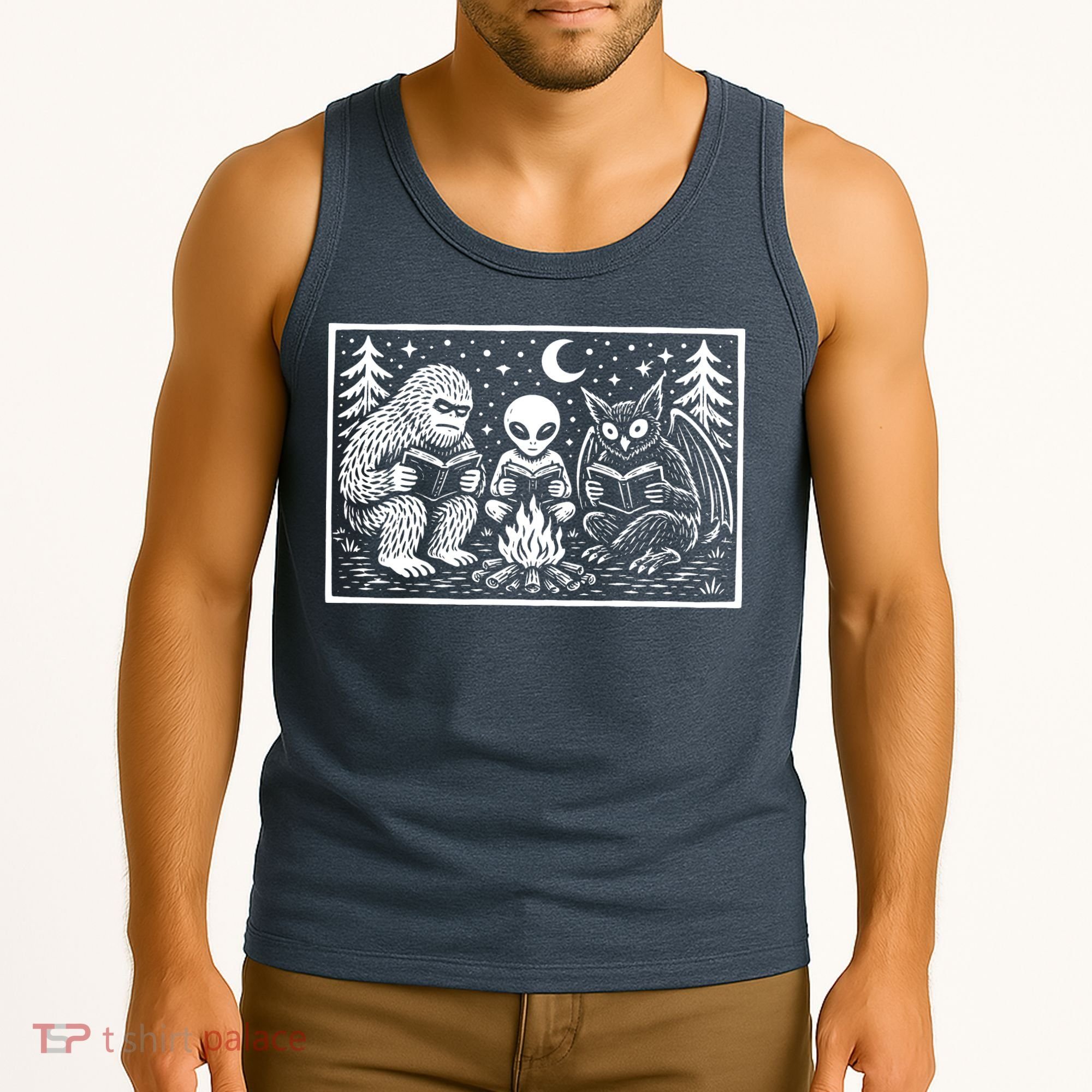 Book Lover Cryptid Club Reader Gift Tank Top