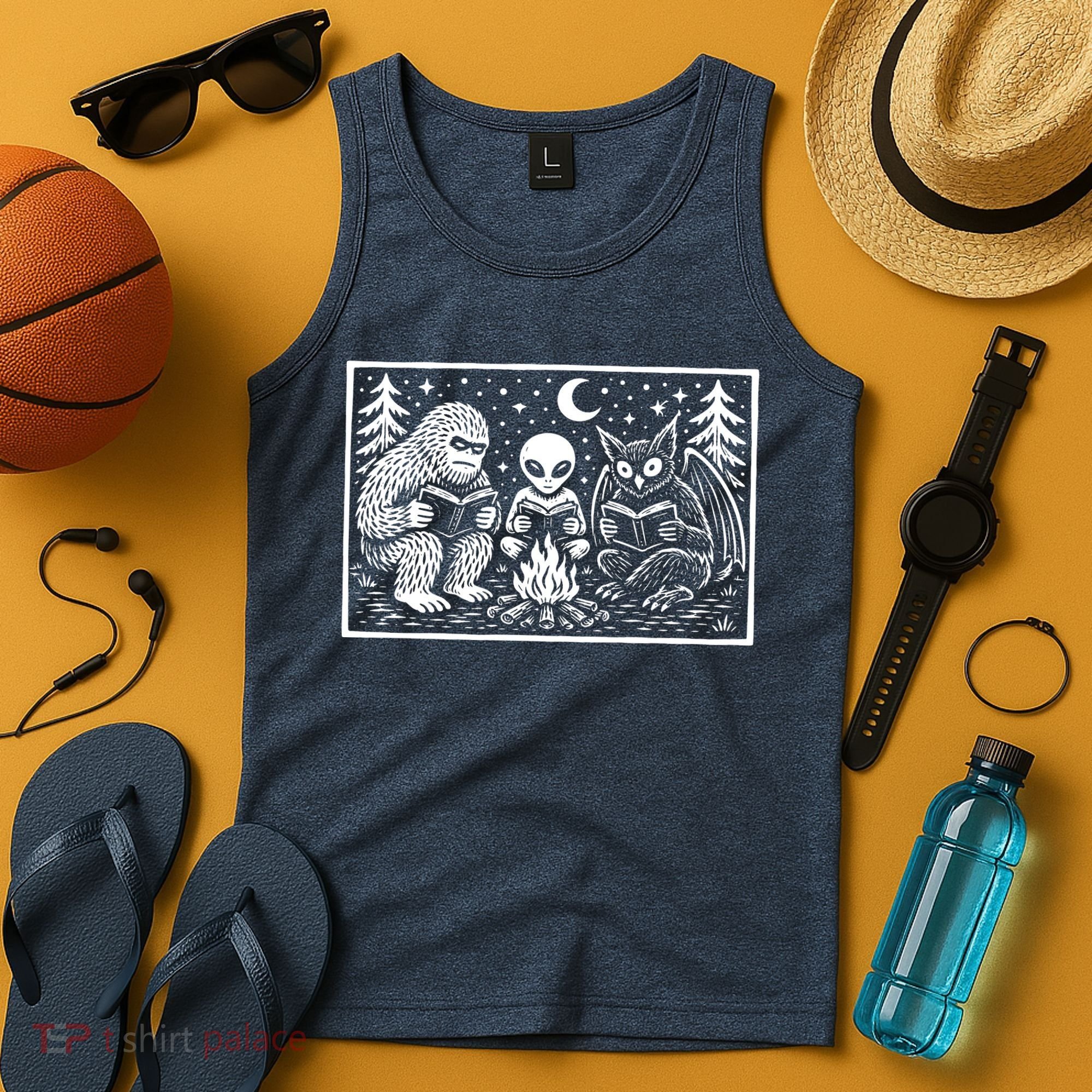 Book Lover Cryptid Club Reader Gift Tank Top