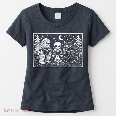 Book Lover Cryptid Club Reader Gift Women's T-Shirt