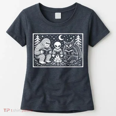 Book Lover Cryptid Club Reader Gift Women's T-Shirt