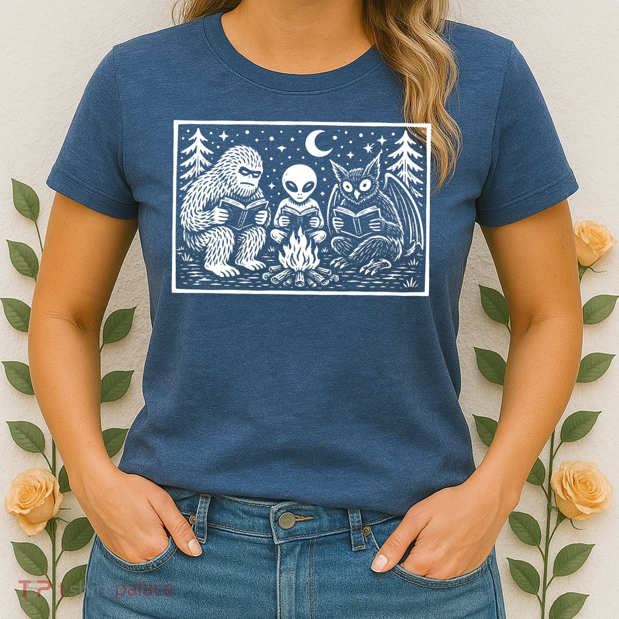 Book Lover Cryptid Club Reader Gift Women's T-Shirt