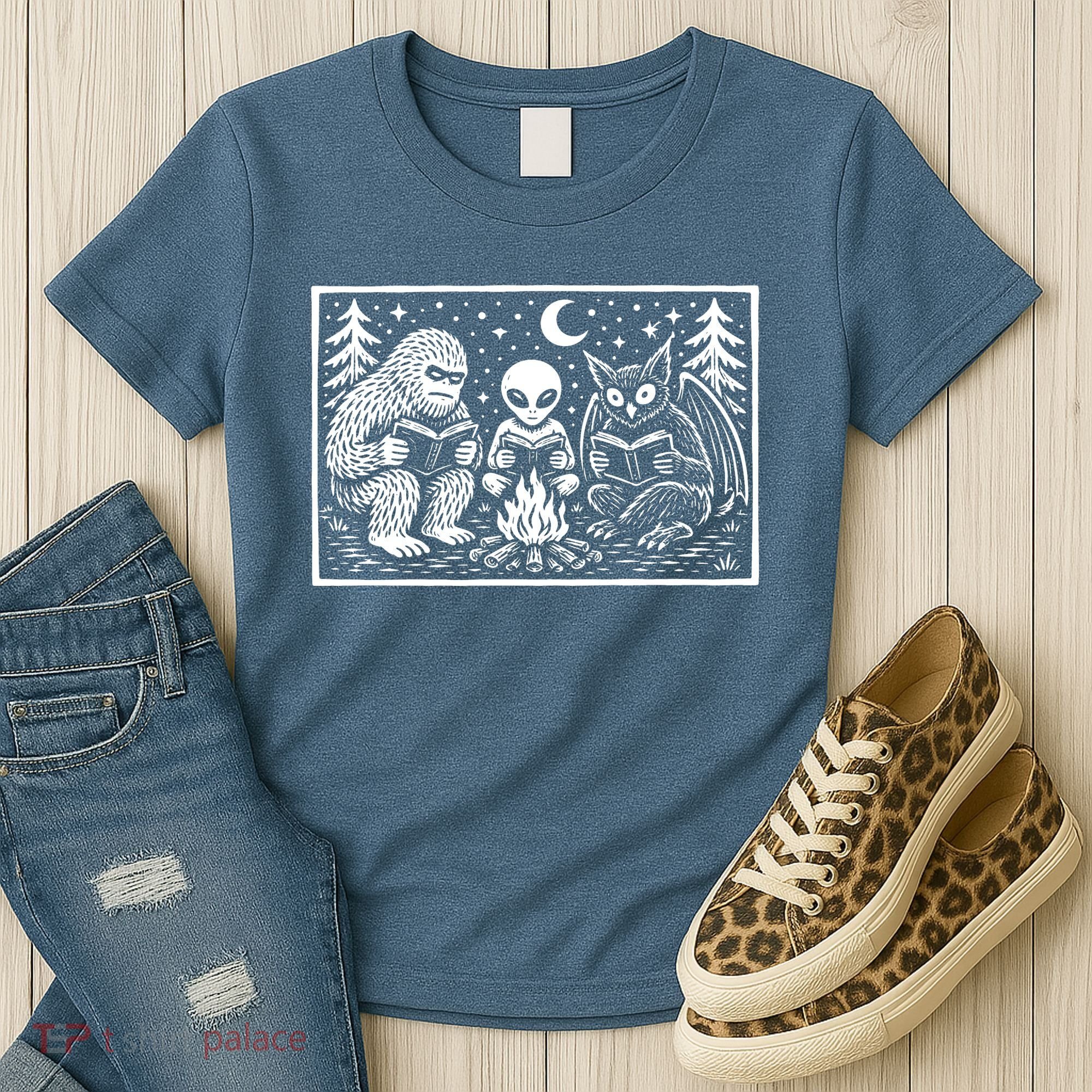 Book Lover Cryptid Club Reader Gift Women's T-Shirt