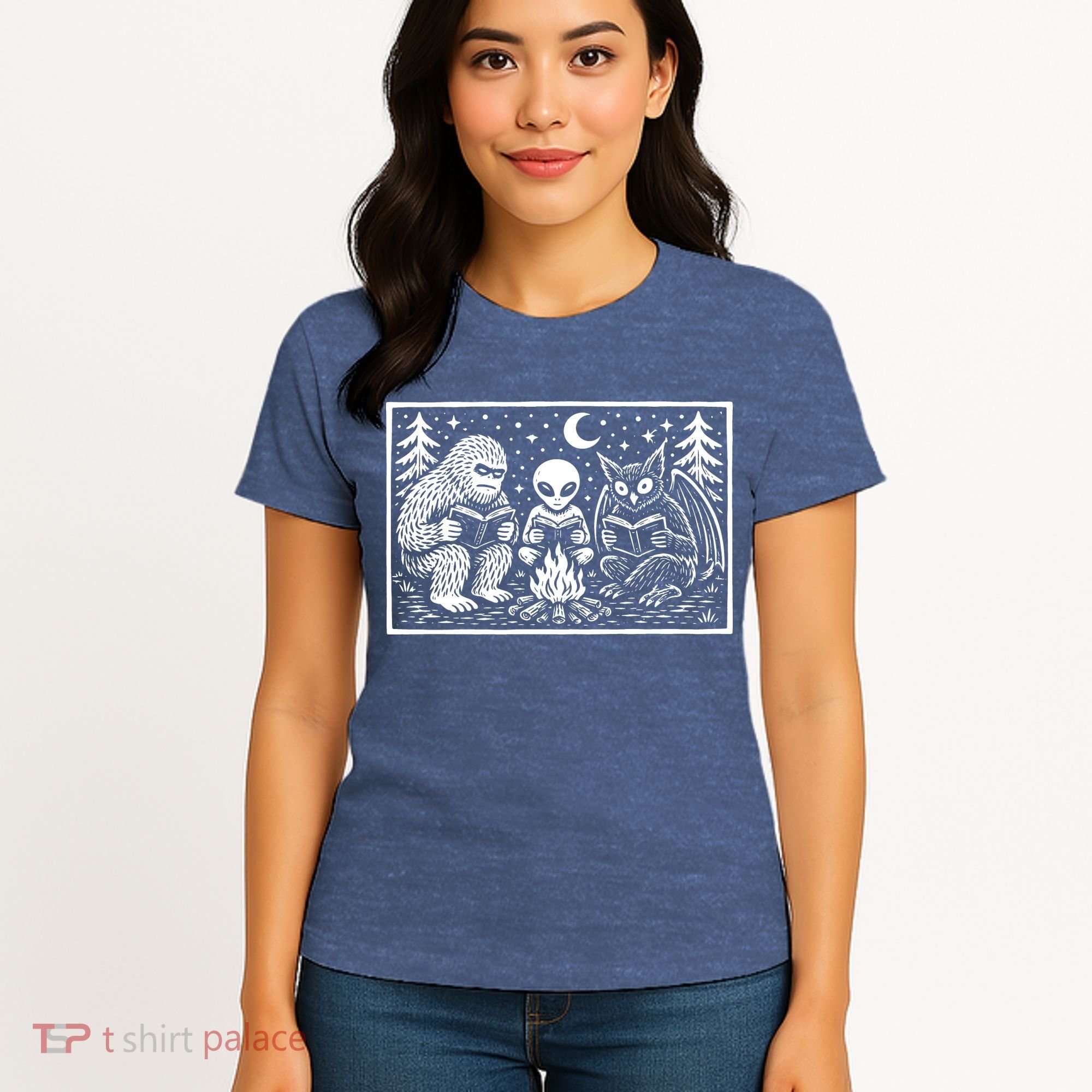 Book Lover Cryptid Club Reader Gift Women's T-Shirt