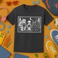Book Lover Cryptid Club Reader Gift Kids T-Shirt thumb 3