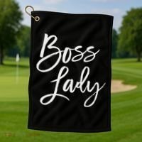 Boss Lady Cute S Trendy For Bosses Day Golf Towel thumb 1