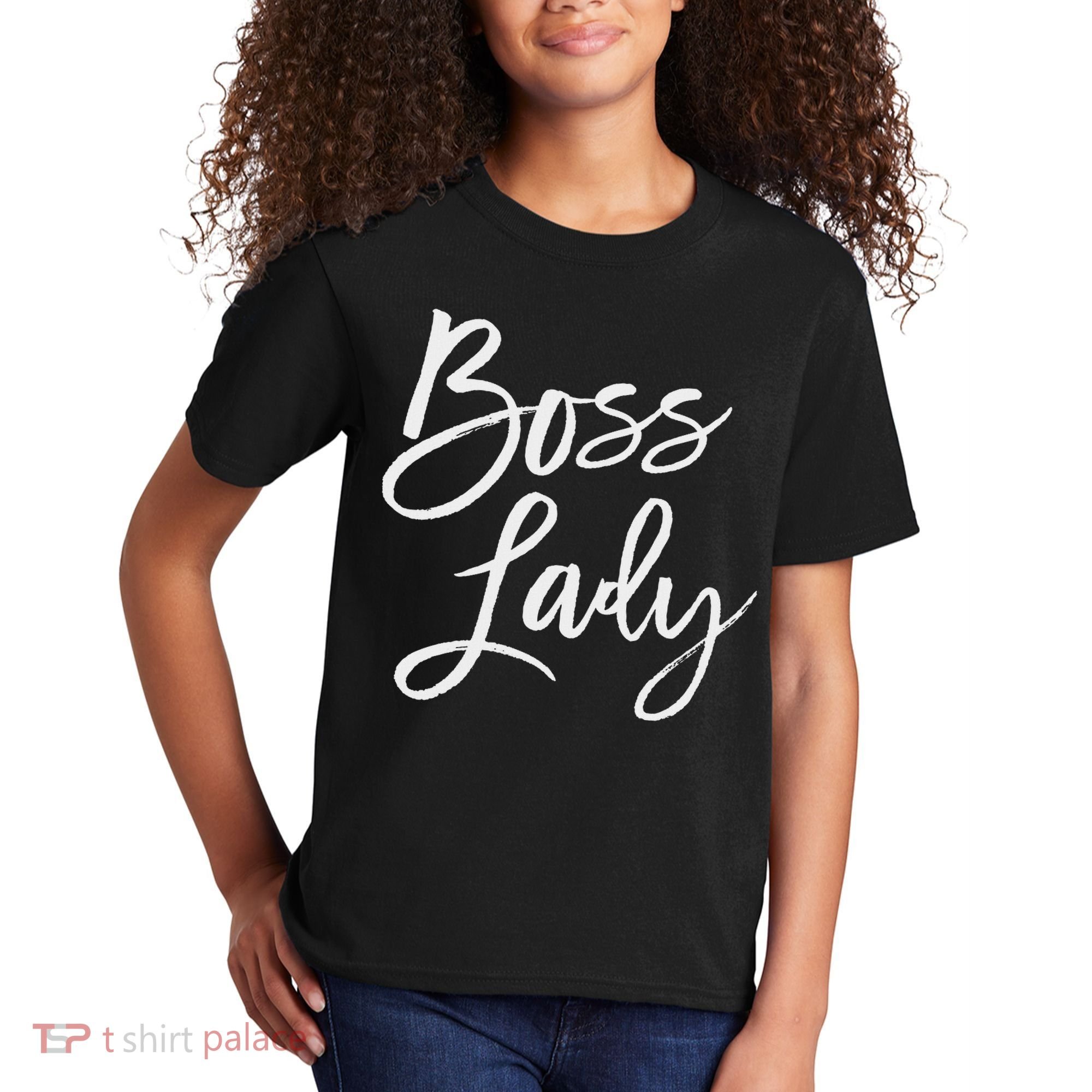 Boss Lady Cute S Trendy For Bosses Day Kids T-Shirt