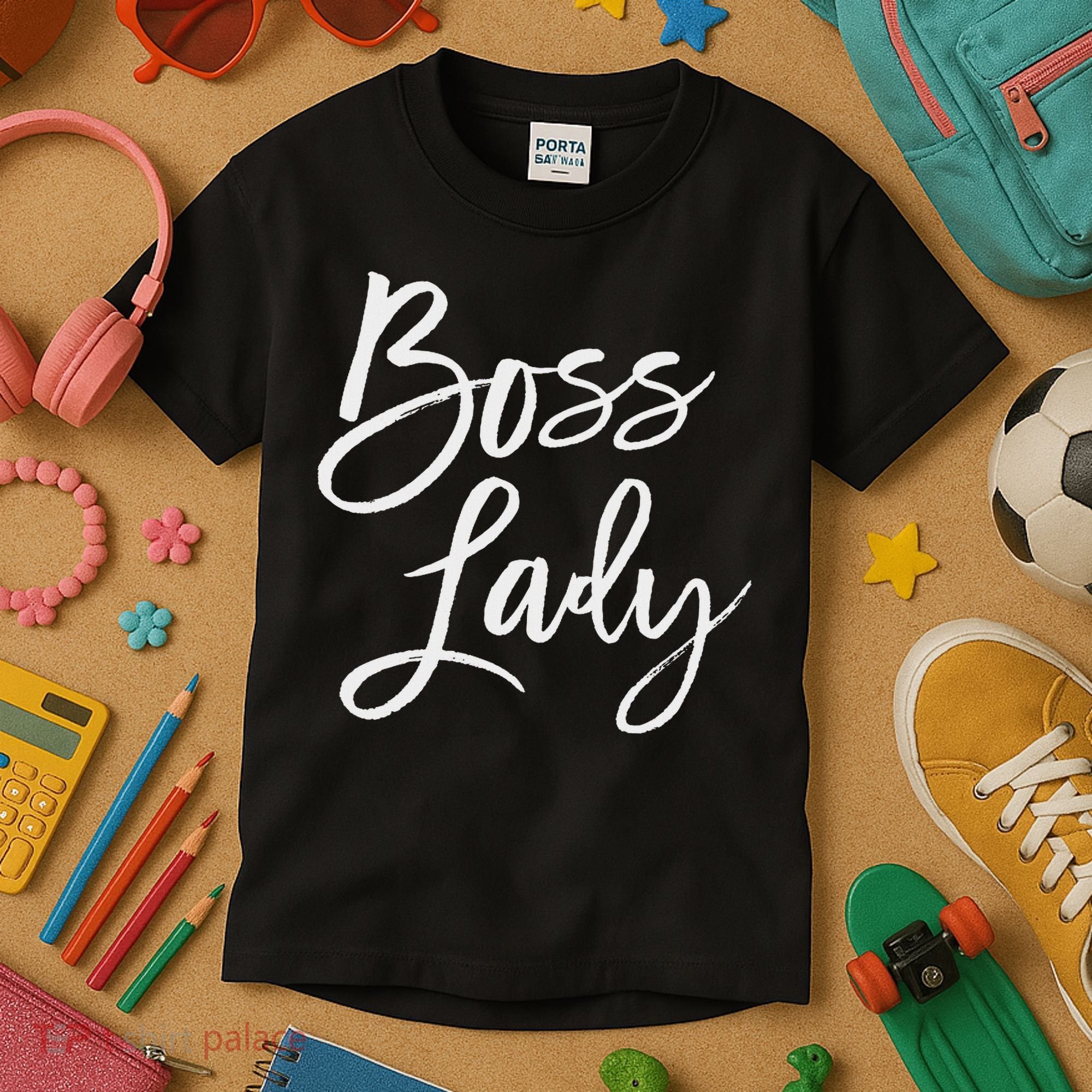 Boss Lady Cute S Trendy For Bosses Day Kids T-Shirt