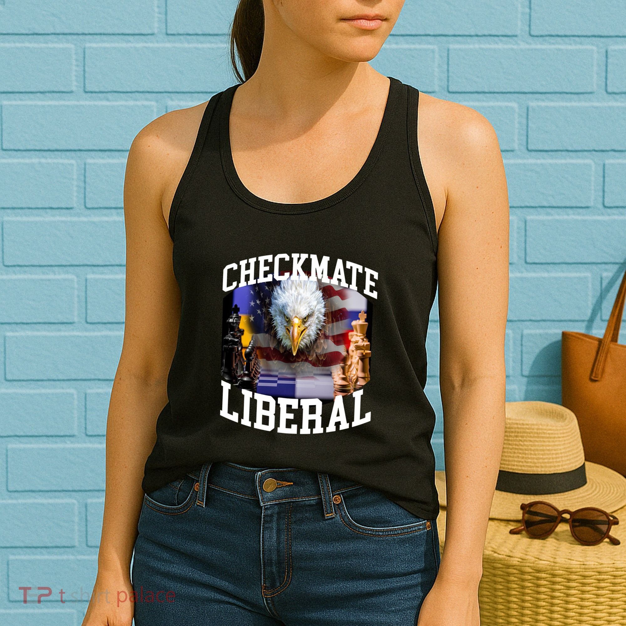 Barely Legal Clothing Checkmate Liberal Women's Tank Top