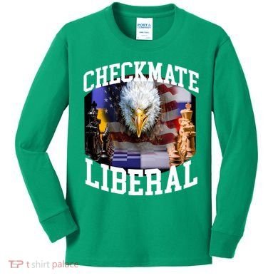 Barely Legal Clothing Checkmate Liberal Kids Long Sleeve Shirt