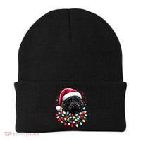 Black Labradoodle Christmas Tree Xmas Lights Doodle Dog Beanie thumb 0