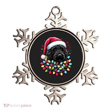 Black Labradoodle Christmas Tree Xmas Lights Doodle Dog Ornament
