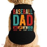Baseball Lover Dad Drive Pay Slap Repeat Fathers Day Player Doggie Tank thumb 0