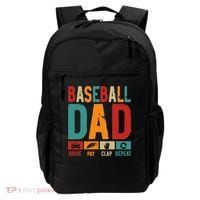 Baseball Lover Dad Drive Pay Slap Repeat Fathers Day Player Backpack thumb 0