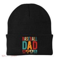 Baseball Lover Dad Drive Pay Slap Repeat Fathers Day Player Beanie thumb 0