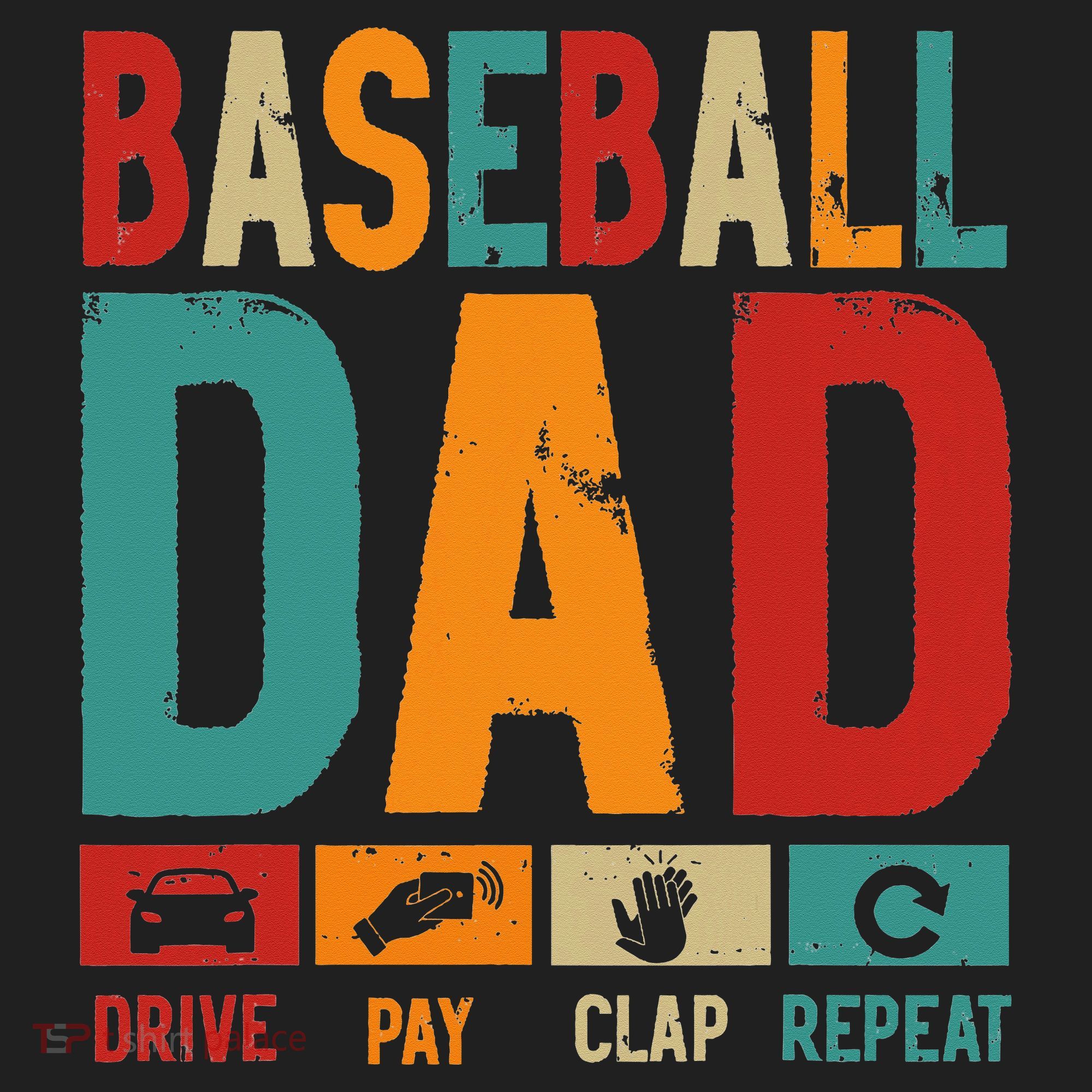 Baseball Lover Dad Drive Pay Slap Repeat Fathers Day Player Beanie