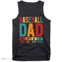 Baseball Lover Dad Drive Pay Slap Repeat Fathers Day Player Tank Top thumb 0