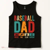 Baseball Lover Dad Drive Pay Slap Repeat Fathers Day Player Tank Top thumb 2