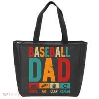 Baseball Lover Dad Drive Pay Slap Repeat Fathers Day Player Tote Bag thumb 0