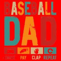 Baseball Lover Dad Drive Pay Slap Repeat Fathers Day Player Santa Hat thumb 1
