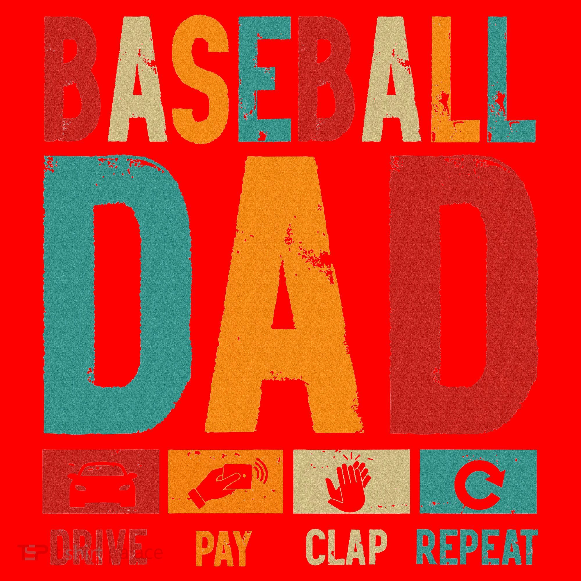 Baseball Lover Dad Drive Pay Slap Repeat Fathers Day Player Santa Hat