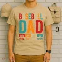 Baseball Lover Dad Drive Pay Slap Repeat Fathers Day Player T-Shirt thumb 6