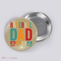 Baseball Lover Dad Drive Pay Slap Repeat Fathers Day Player Button thumb 0