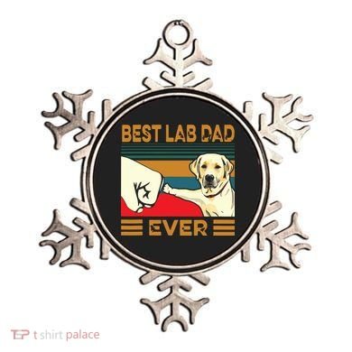 Best Lab Dad Ever Retro Vintage Ornament